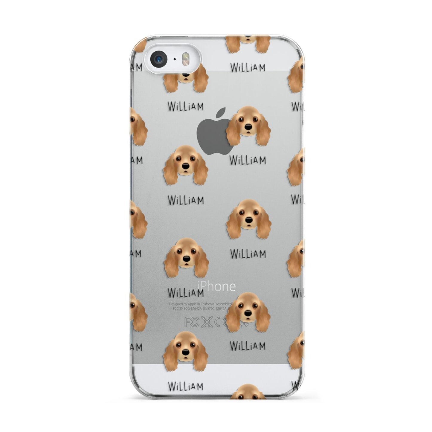 American Cocker Spaniel Icon with Name Apple iPhone 5 Case