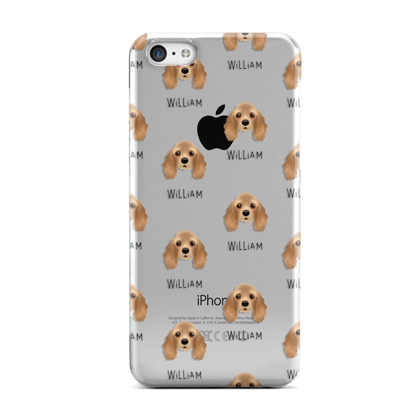 American Cocker Spaniel Icon with Name Apple iPhone 5c Case