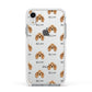 American Cocker Spaniel Icon with Name Apple iPhone XR Impact Case White Edge on Silver Phone