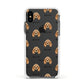 American Cocker Spaniel Icon with Name Apple iPhone Xs Impact Case White Edge on Black Phone