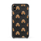 American Cocker Spaniel Icon with Name Apple iPhone Xs Max Impact Case Black Edge on Black Phone