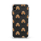 American Cocker Spaniel Icon with Name Apple iPhone Xs Max Impact Case White Edge on Black Phone