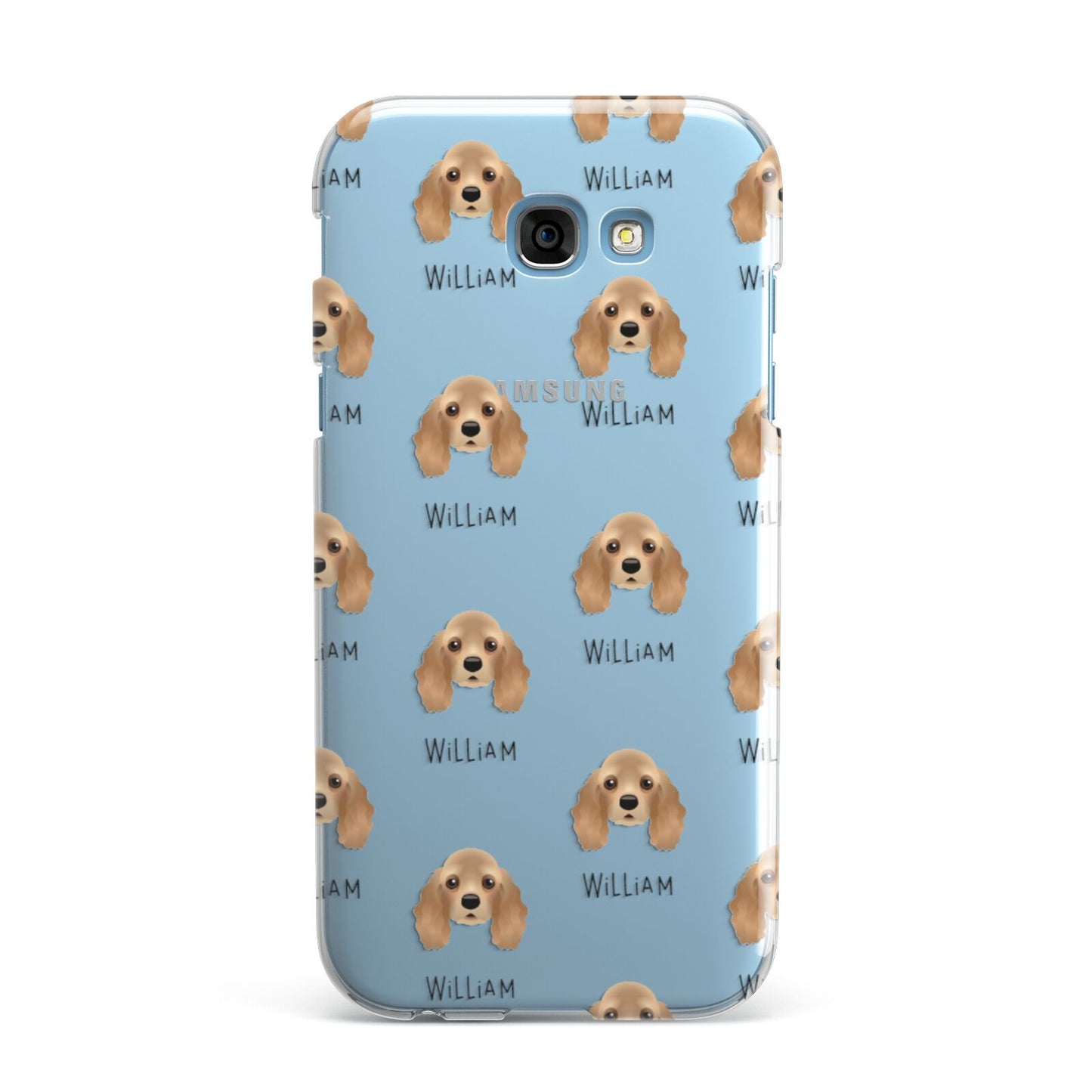 American Cocker Spaniel Icon with Name Samsung Galaxy A7 2017 Case