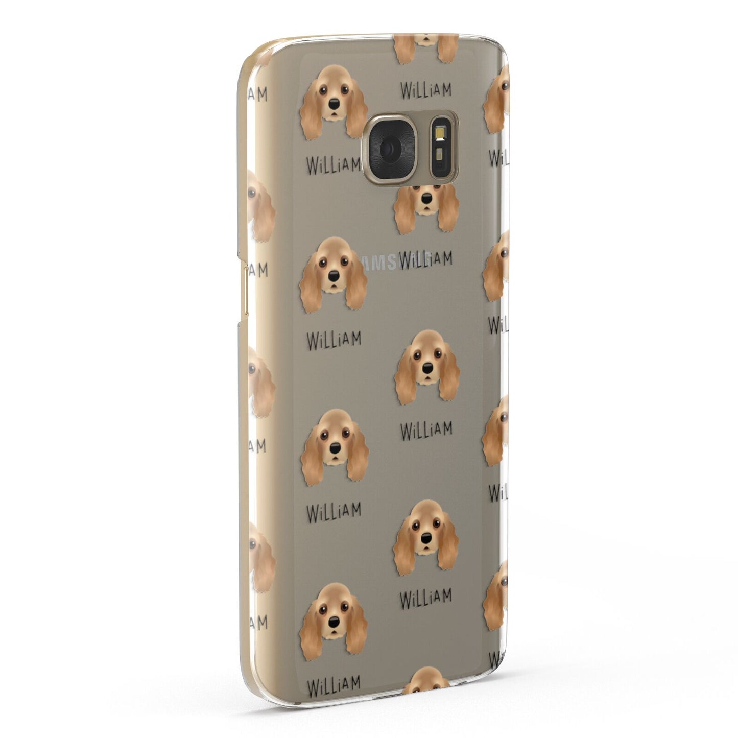 American Cocker Spaniel Icon with Name Samsung Galaxy Case Fourty Five Degrees