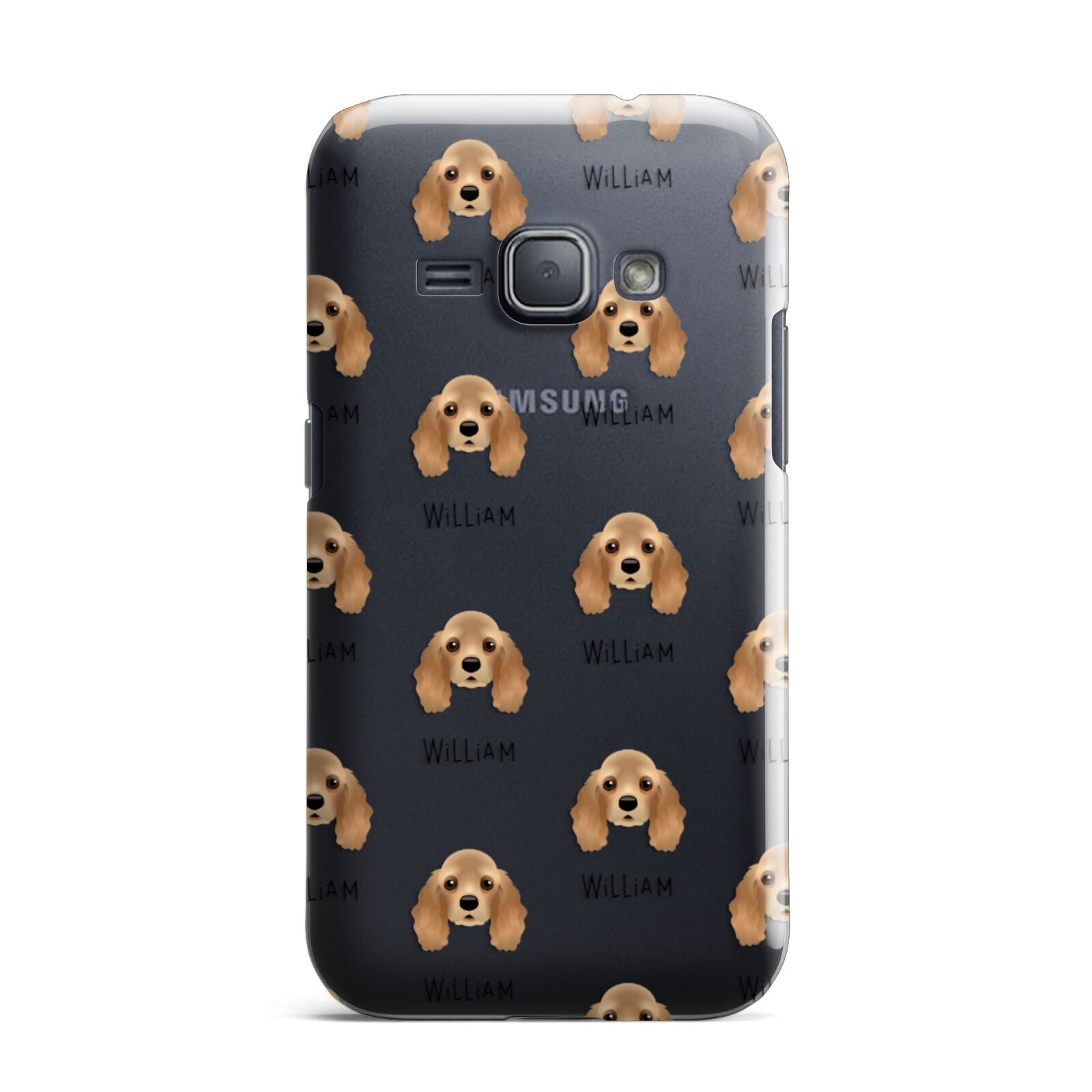 American Cocker Spaniel Icon with Name Samsung Galaxy J1 2016 Case