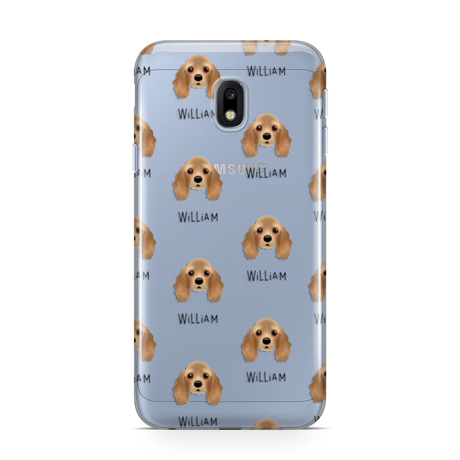 American Cocker Spaniel Icon with Name Samsung Galaxy J3 2017 Case