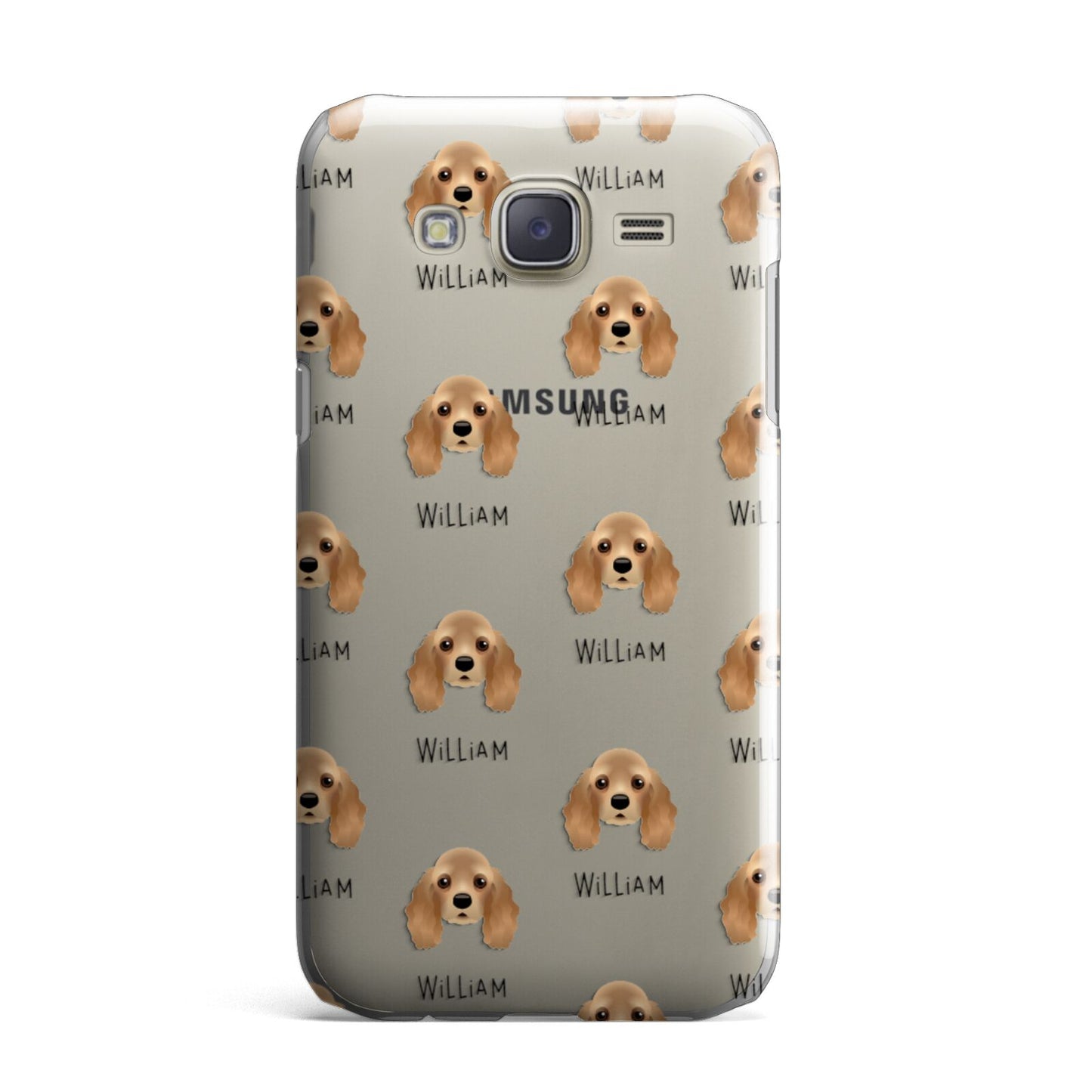 American Cocker Spaniel Icon with Name Samsung Galaxy J7 Case