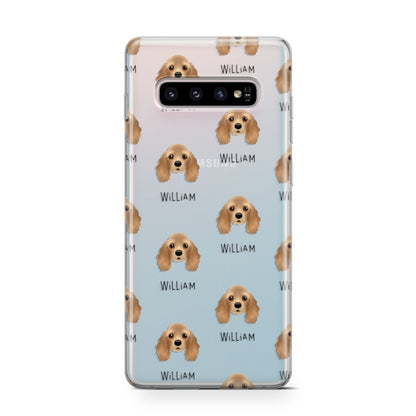 American Cocker Spaniel Icon with Name Samsung Galaxy S10 Case