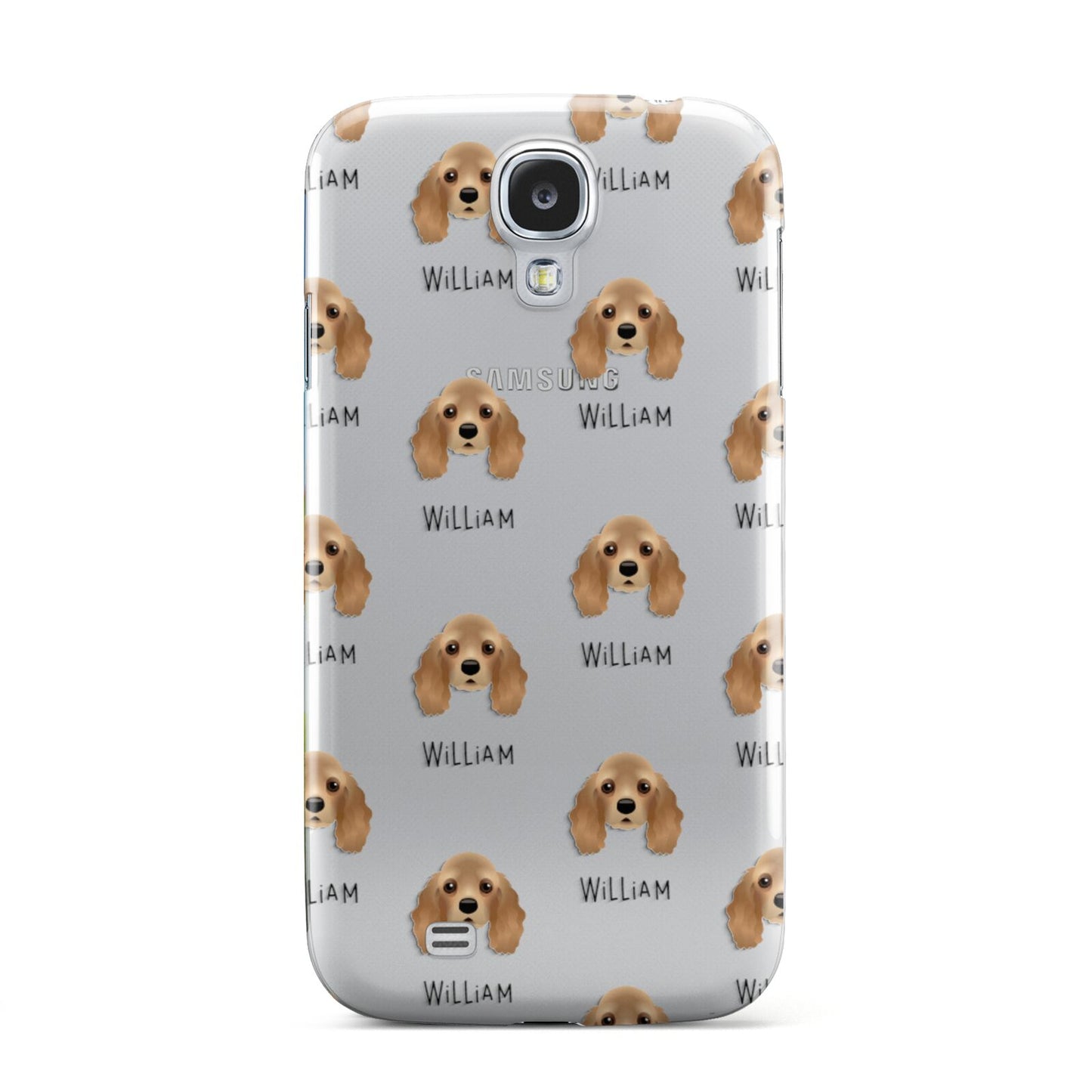 American Cocker Spaniel Icon with Name Samsung Galaxy S4 Case