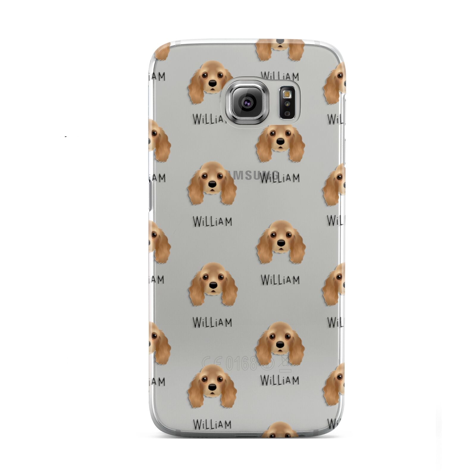 American Cocker Spaniel Icon with Name Samsung Galaxy S6 Case