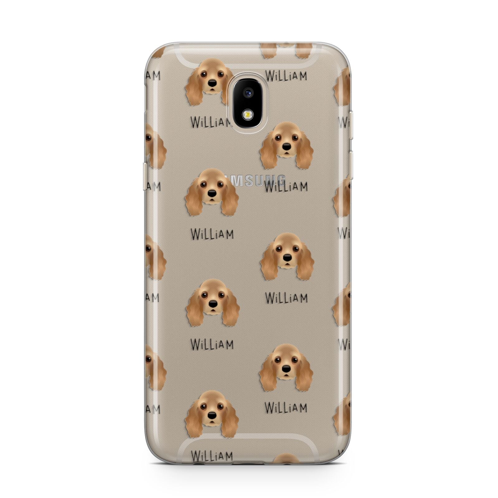 American Cocker Spaniel Icon with Name Samsung J5 2017 Case