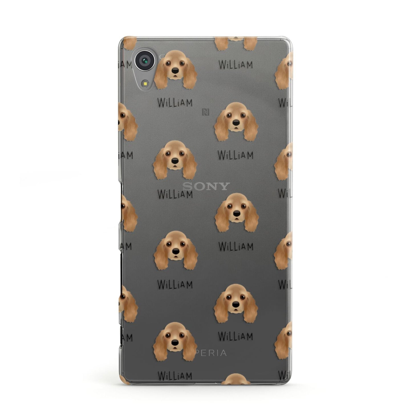American Cocker Spaniel Icon with Name Sony Xperia Case