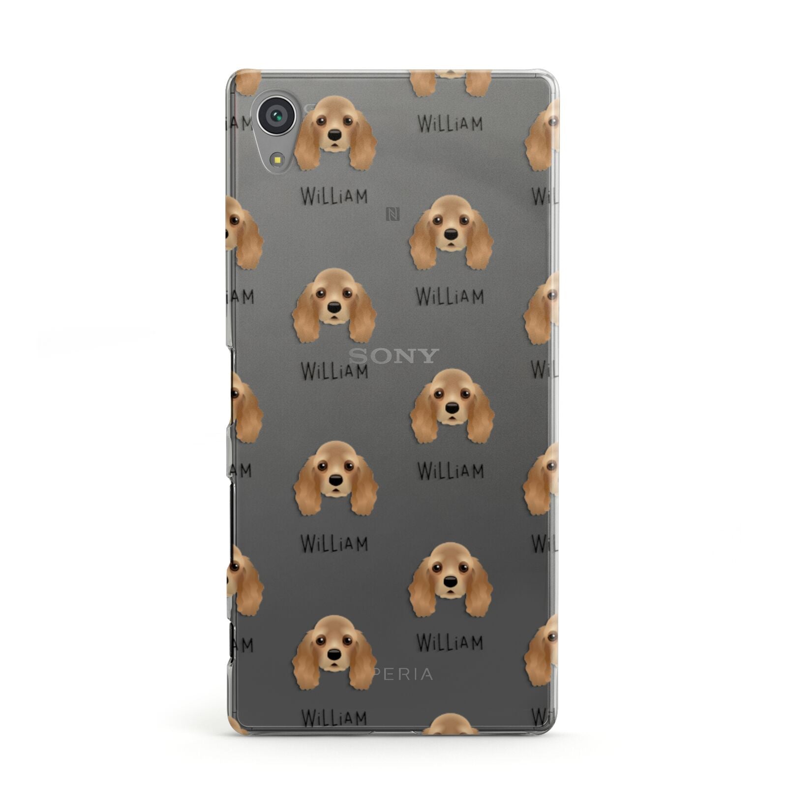 American Cocker Spaniel Icon with Name Sony Xperia Case