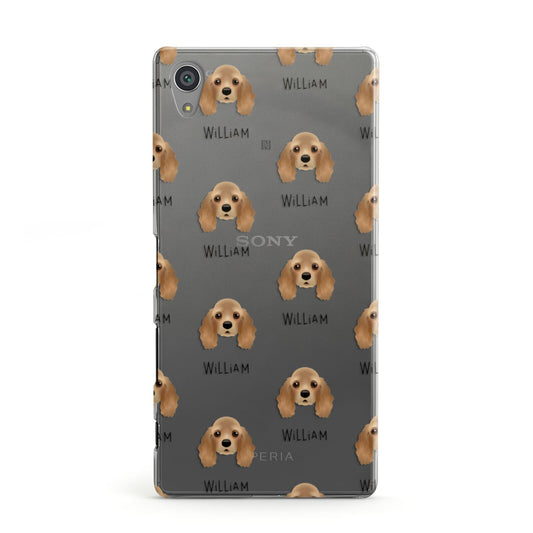 American Cocker Spaniel Icon with Name Sony Xperia Case