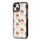 American Cocker Spaniel Icon with Name iPhone 13 Black Impact Case Side Angle on Silver phone