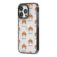 American Cocker Spaniel Icon with Name iPhone 13 Pro Black Impact Case Side Angle on Silver phone