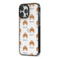 American Cocker Spaniel Icon with Name iPhone 13 Pro Max Black Impact Case Side Angle on Silver phone