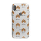American Cocker Spaniel Icon with Name iPhone X Bumper Case on Silver iPhone Alternative Image 1