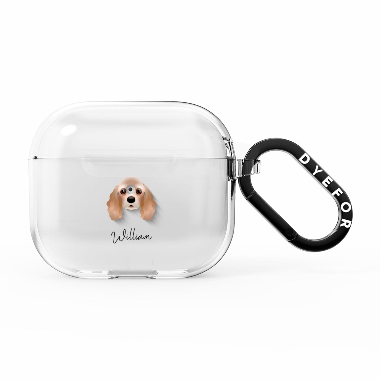 American Cocker Spaniel Personalised AirPods Clear Case 3rd Gen