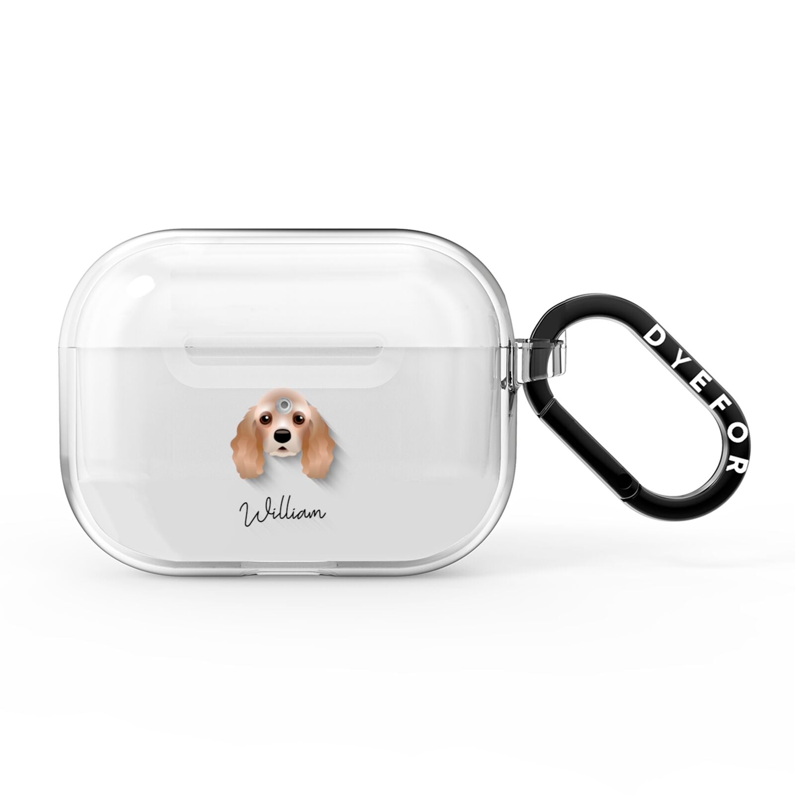 American Cocker Spaniel Personalised AirPods Pro Clear Case