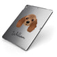 American Cocker Spaniel Personalised Apple iPad Case on Grey iPad Side View