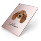 American Cocker Spaniel Personalised Apple iPad Case on Rose Gold iPad Side View