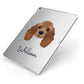 American Cocker Spaniel Personalised Apple iPad Case on Silver iPad Side View