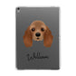 American Cocker Spaniel Personalised Apple iPad Grey Case