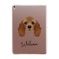 American Cocker Spaniel Personalised Apple iPad Rose Gold Case