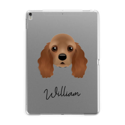 American Cocker Spaniel Personalised Apple iPad Silver Case