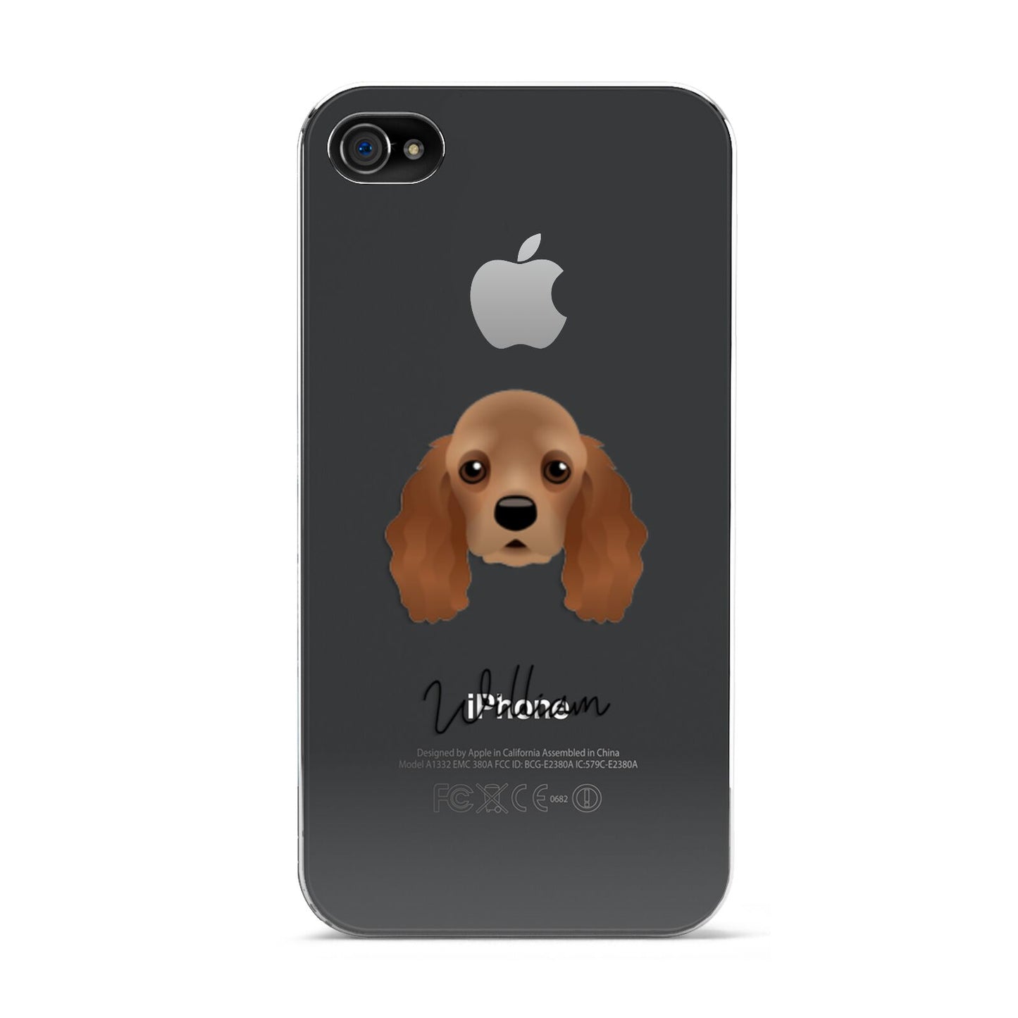 American Cocker Spaniel Personalised Apple iPhone 4s Case