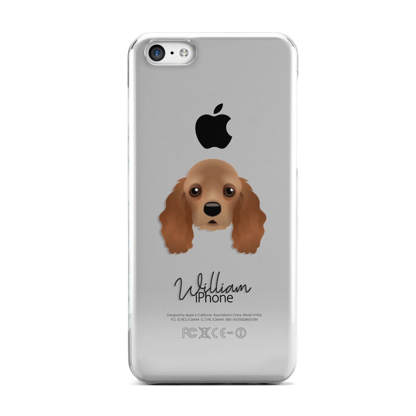 American Cocker Spaniel Personalised Apple iPhone 5c Case
