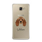 American Cocker Spaniel Personalised Samsung Galaxy A3 2016 Case on gold phone