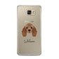 American Cocker Spaniel Personalised Samsung Galaxy A5 2016 Case on gold phone