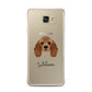 American Cocker Spaniel Personalised Samsung Galaxy A7 2016 Case on gold phone