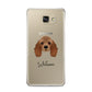 American Cocker Spaniel Personalised Samsung Galaxy A9 2016 Case on gold phone
