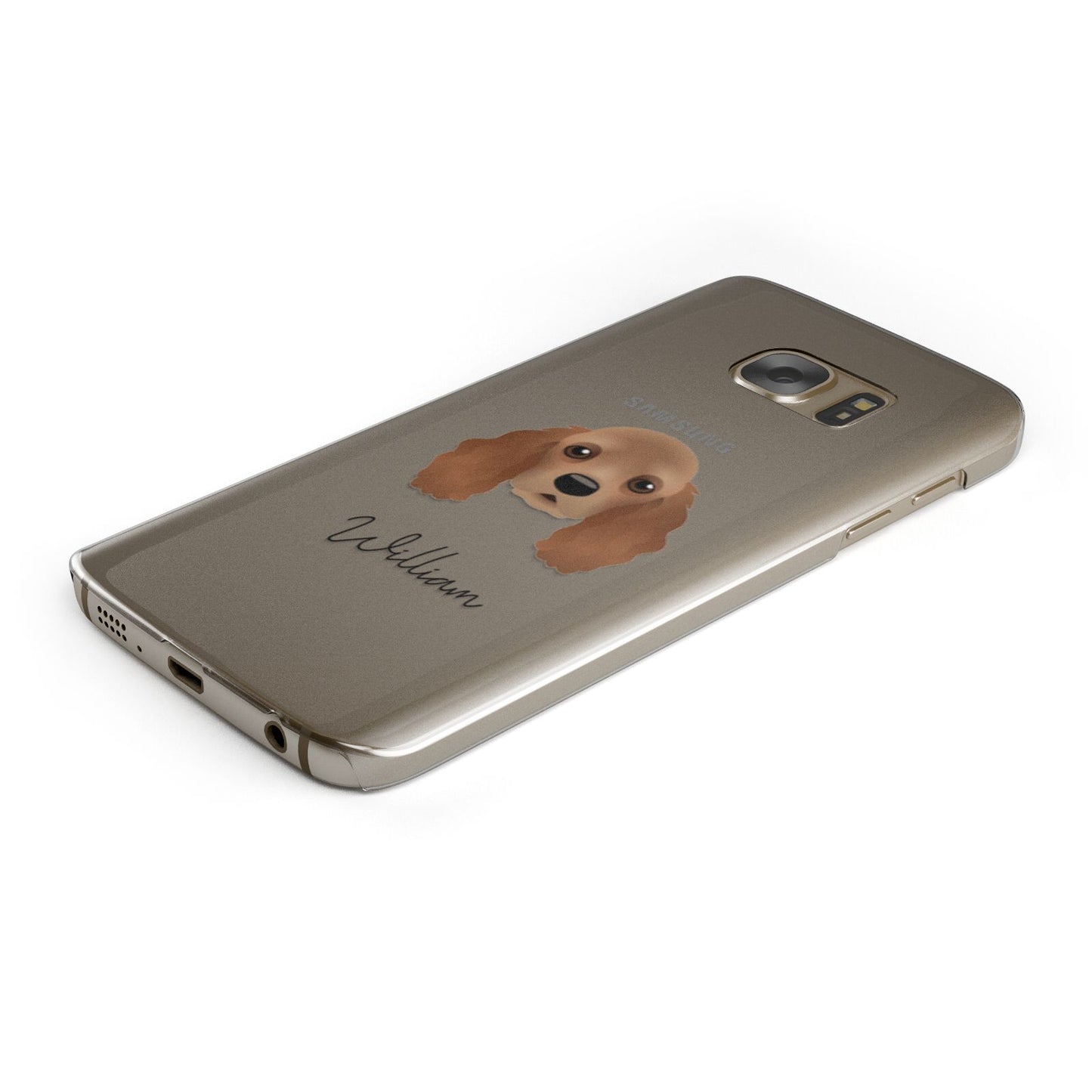 American Cocker Spaniel Personalised Samsung Galaxy Case Bottom Cutout