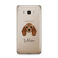 American Cocker Spaniel Personalised Samsung Galaxy J7 2016 Case on gold phone