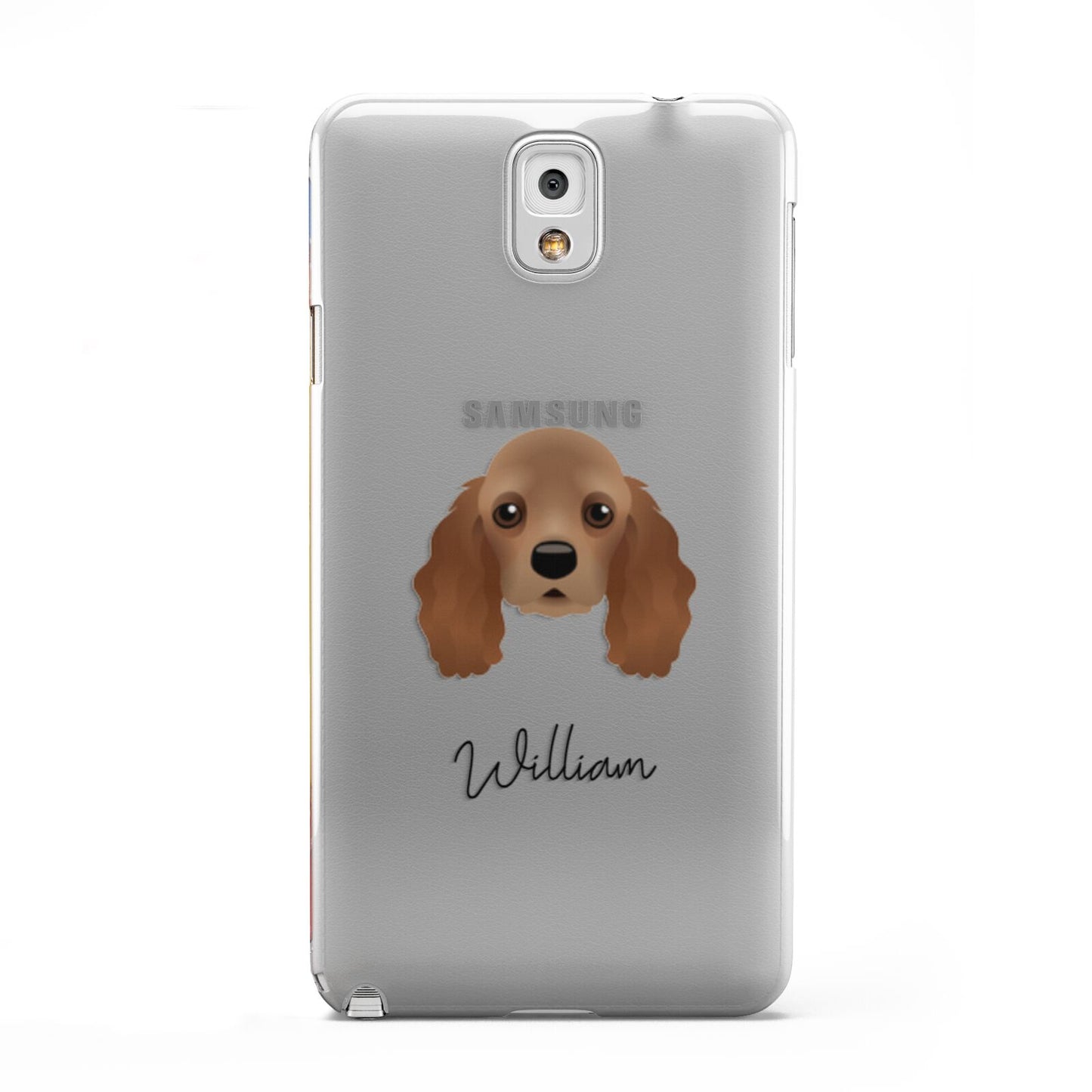 American Cocker Spaniel Personalised Samsung Galaxy Note 3 Case