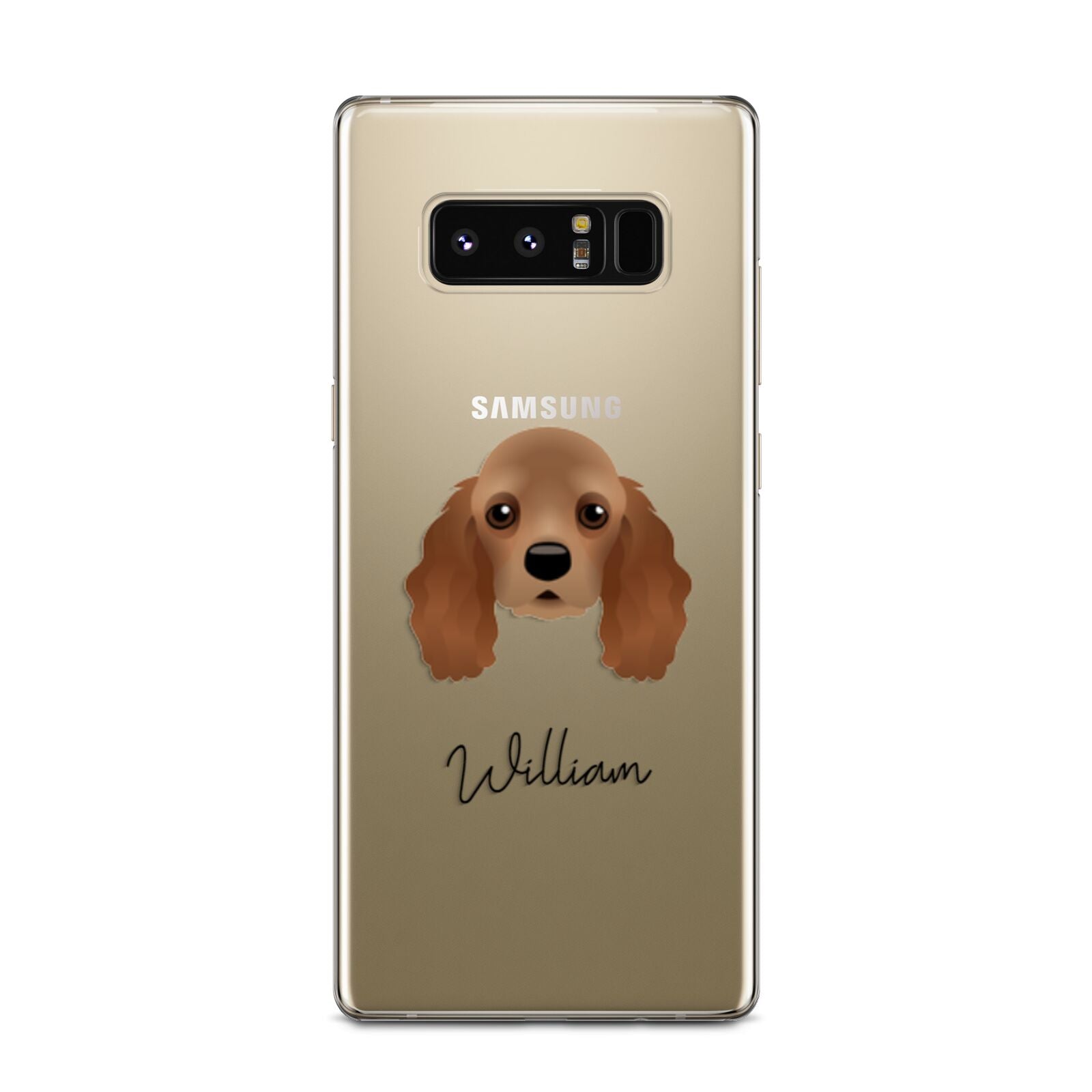 American Cocker Spaniel Personalised Samsung Galaxy Note 8 Case