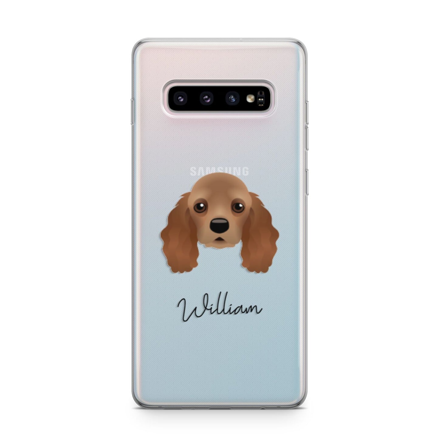 American Cocker Spaniel Personalised Samsung Galaxy S10 Plus Case