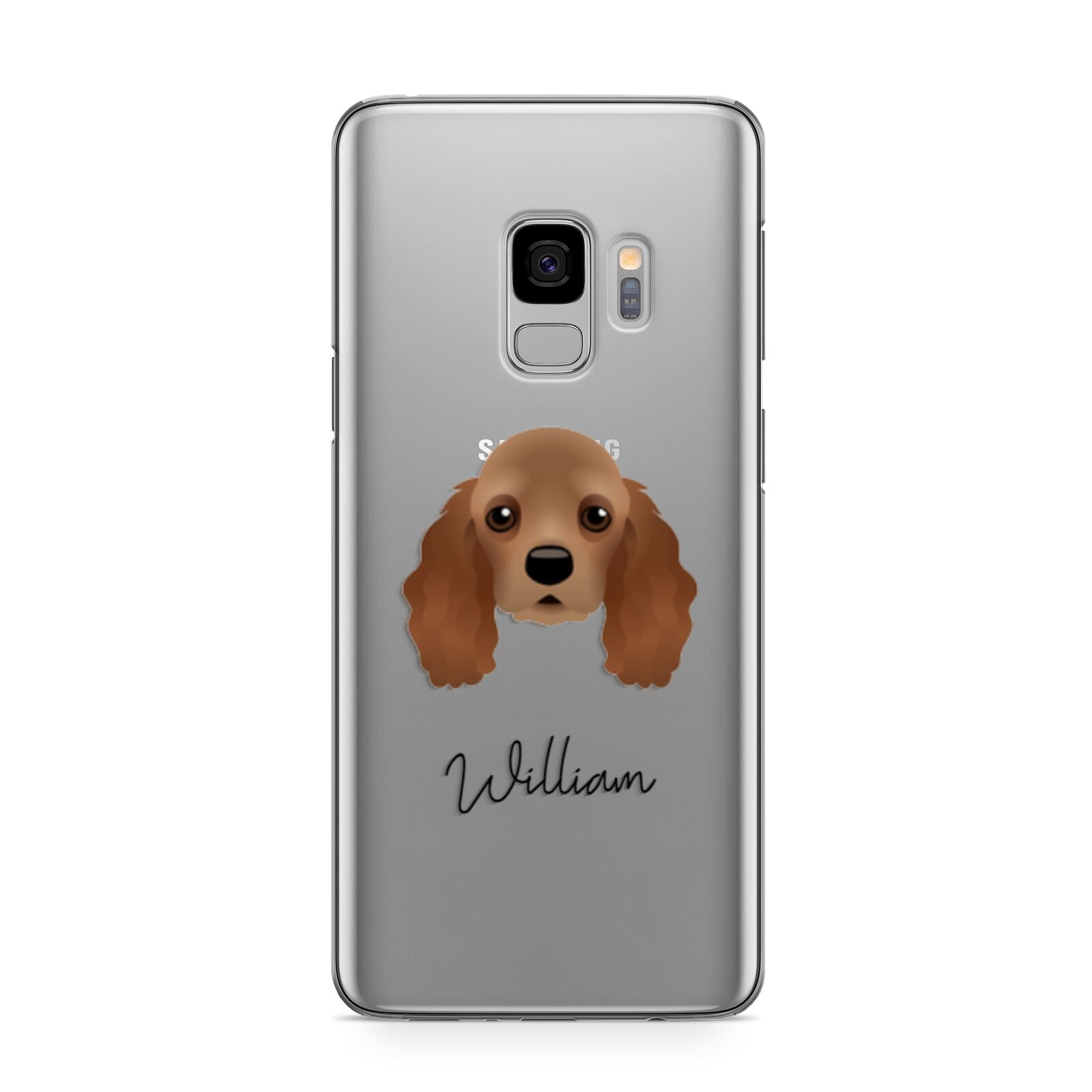American Cocker Spaniel Personalised Samsung Galaxy S9 Case
