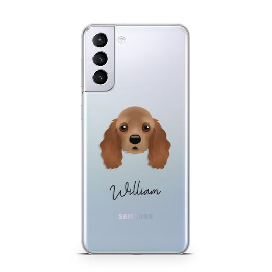 American Cocker Spaniel Personalised Samsung S21 Plus Phone Case