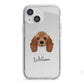 American Cocker Spaniel Personalised iPhone 13 Mini TPU Impact Case with White Edges