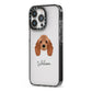 American Cocker Spaniel Personalised iPhone 13 Pro Black Impact Case Side Angle on Silver phone
