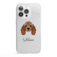 American Cocker Spaniel Personalised iPhone 13 Pro Clear Bumper Case