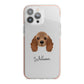 American Cocker Spaniel Personalised iPhone 13 Pro Max TPU Impact Case with Pink Edges