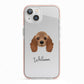American Cocker Spaniel Personalised iPhone 13 TPU Impact Case with Pink Edges