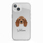 American Cocker Spaniel Personalised iPhone 13 TPU Impact Case with White Edges