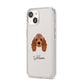 American Cocker Spaniel Personalised iPhone 14 Clear Tough Case Starlight Angled Image